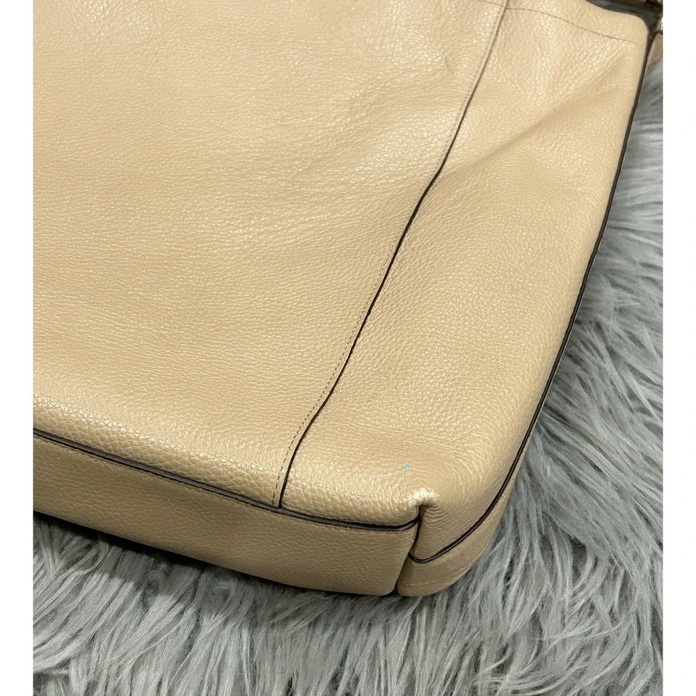 COACH Scout Hobo Tan Pebbled Leather Convertible Shoulder Bag Approx‎ 14